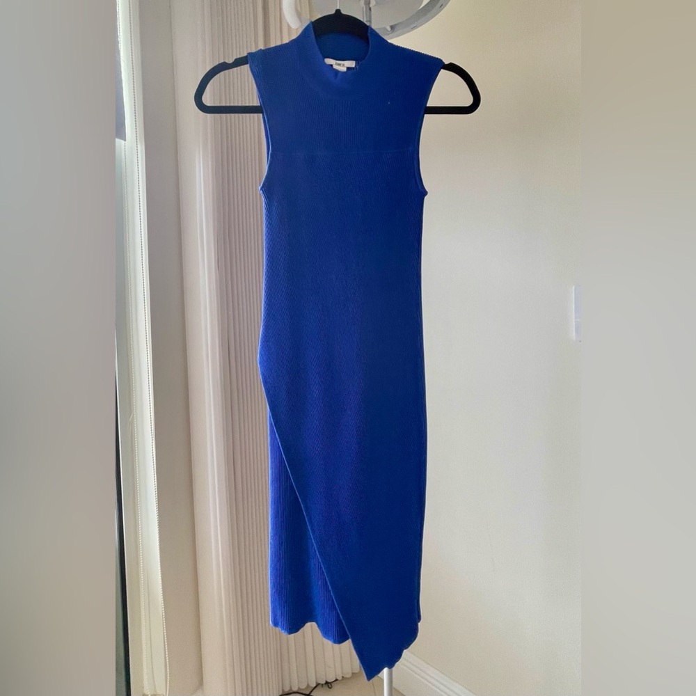 Bar III Cobalt Blue Asymmetric Sheath Dress